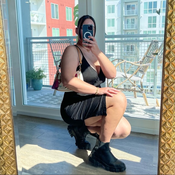 SOLD - Comfy & Casual Little Black Dress - Picture 2 of 5